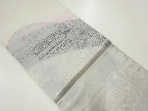 遠山に花更紗模様袋帯